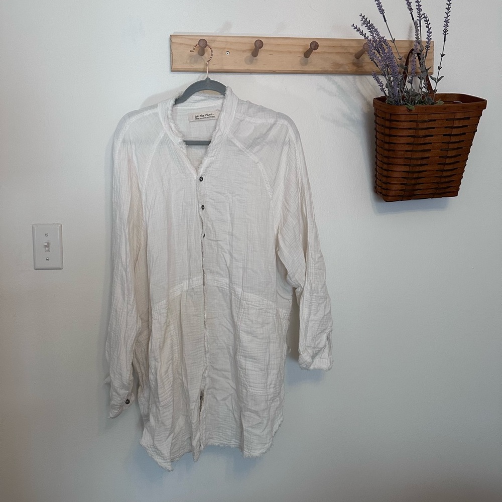 We The Free Men's Cream Lightweight Shirt Jacket